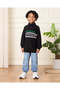 Boys Black Awesome Roll Neck Jumper - 2