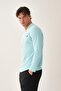 V-Neck Slit Detailed Long Sleeve T-Shirt - 4