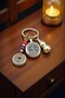 Metal Feng Shui Luck and Prosperity Keychain – Stress Relief Talisman with Rotating Figure 8 cm - 2