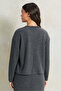 Women Charcoal Knitted Pullover - 3