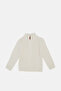 Infant Boys Cream Half Zipper High Neck Pullover