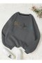 Women's London Printed Crew Neck Oversize Sweatshirt