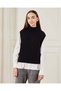Senior Girls Beige Knitted Twofer Sweater