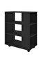Rolling Cabinet Black 60x35x75 cm Engineered Wood - 4