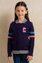 Girls Black Embellished Pullover
