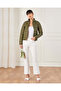 Women Olive Quilted Jacket - 2