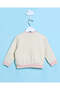 Infant Girls Ivory Varsity Jacket With Applique - 4