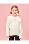 Girls Ivory Collared Button Front Cardigan