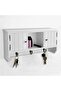 Wall Cabinet for Keys and Jewelery with Doors and Hooks - 6