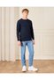 Senior Boys Navy Striped Pullover - 2