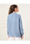 Senior Girls Blue Front Open Cardigan With T-Shirt (2 Piece) - 3