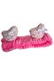 Fuchsia Color Heart Figured Plush Hair Band - 2