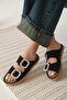 Suede Black Stone Women's Slippers Tr35My05A - 5