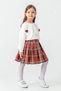 Girl's 3-Piece Set with Checkered Skirt - 26K 6359 - 3
