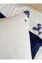 Horse Embroidered Two-Color (White - Navy Blue) Winter Baby Sleeping Set - 2