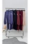 Women`S Plus Size Long Sleeve Modal Fabric Hooded Piece Sweatsuit Set 8220-26 (4338K) - 4