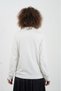 Ecru polo collar scarf long sleeve sweater - 5