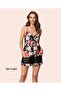 Intive Floral Embroidered Feminine Satin Soft Fabric Pajama Set - 2