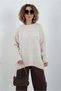 Beige melange best crew neck sweater