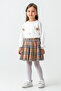 Girl's 3-Piece Set with Checkered Skirt - 26K 6359 - 4