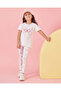 Girls White Printed Leggings - 2