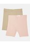 Girls Beige Plain Shorts - 6