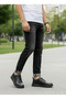 Men's Black Zippered Lace-Up Casual Shoes – Sporty & Modern Elegance