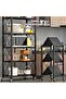 GOUSYUN Foldable 5-Tier Storage Shelves - Multipurpose Rack, Black - 6