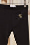 Infant Girls Black Plain Leggings - 2