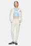 Marais Bone Color Slim Fit Elasticated Cuffs Fleece-Lined Embroidered Standard Fit Women's Sweatpants - 2