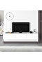 Francy TV Stand 180 CM Up to 70 Inch - White- 2 Years Warranty - 3