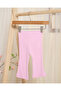 Infant Girls Pink Ribbed Leggings - 4