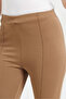 Women Brown Single Pleated Leggings - 4