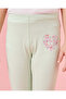 Girls Green Heart Placemet Print Leggings - 4