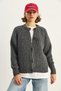 Women's Anthracite Thick Knit Crew Neck Knitwear Cardigan Th251061 60283743 - 3