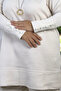بدلة ميرسيريزد كبيرة الحجم مع تونيك طويل بأزرار وبنطلون بخصر مطاطي - 2