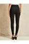 Women Black Gold Button Detailed Leggings - 3