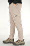 Men's Stone Color Cargo Pants Relaxed Fit Cotton Elastic Waist - 6