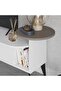 Mourah Ada Tv Stand Up To 60 Inches - White/Light Mocha - 2