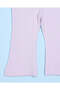 Infant Girls Lilac Solid Flared Leggings - 3