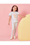 Girls Blue Smile Placement Print Leggings - 2