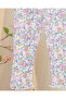 Infant Girls White Printed Leggings - 3