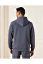 Men Charcoal Hooded Lounge Sweatshirt - 3