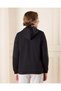 Senior Boys Black Printed Hooded Sweatshirt - 3