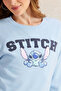 Women Blue Stitch Printed Sweatshirt - 4