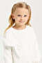 Girl White Placement Bow Sweatshirt - 4