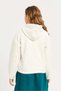 Senior Girls White Sherpa Hooded Sweatshirt - 3
