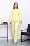 Yellow Piped Detail Sweat Pants Set - 2