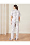Women White Collared Pyjama Set (2 Piece) - 4