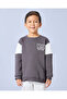 Boys Charcoal Embellished Sweatshirt
